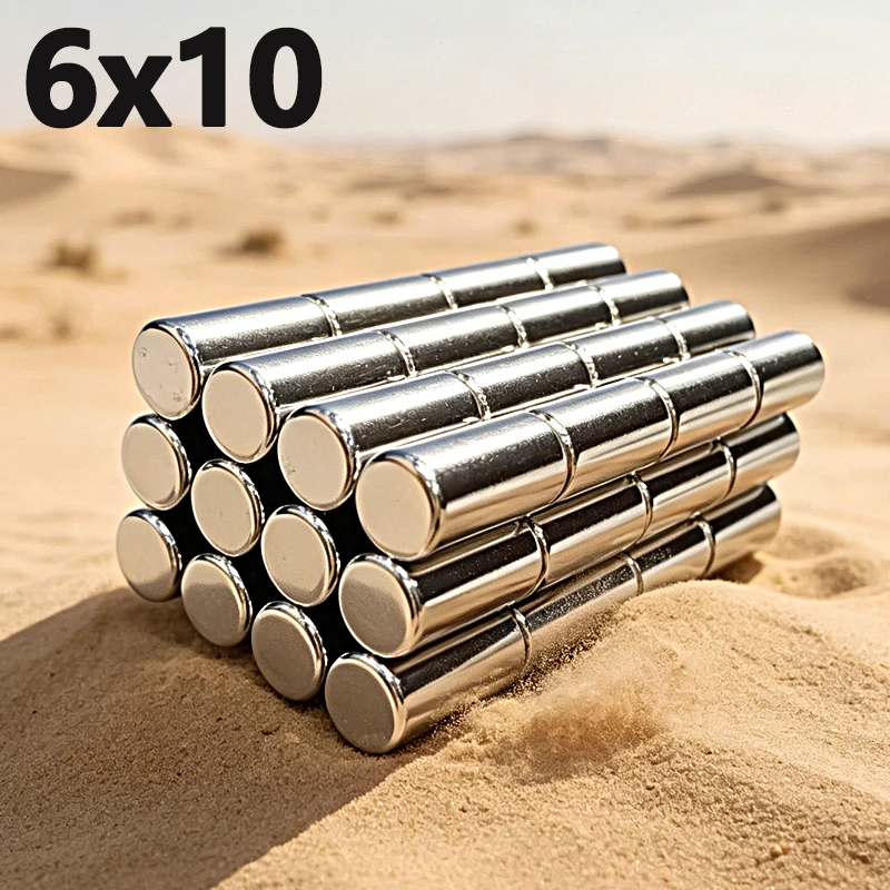 5-150pcs 6x10mm Magnet N35 NdfeB Permanent Magnetic Imanes Round Garage Tool Fridge Office Neodymium Magnet 6*10mm Accessory