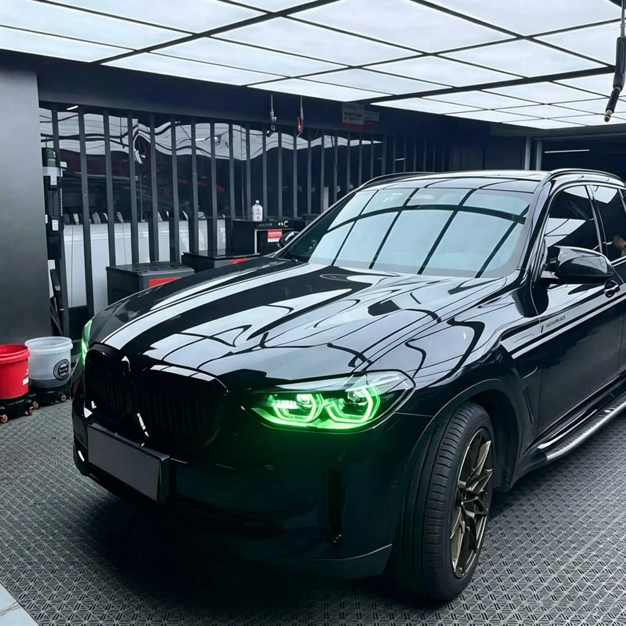 RGB Colorful Red, Blue, Green DRL for FOR BMW 2018-2020 X3 F97 G01 X4 X4M G02 Front Headlights, Controlled by Mobile App