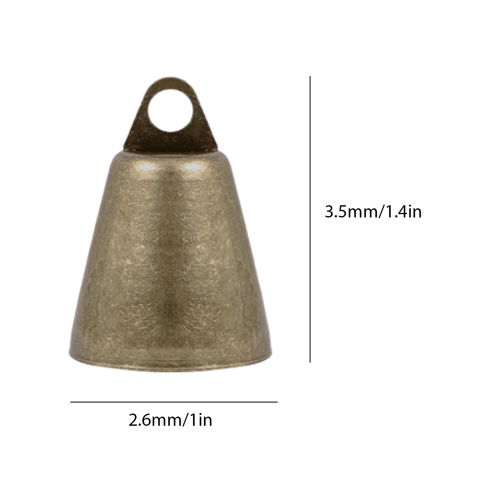 6pcs Hanging Bells Wind Chimes Jingle Bell DIY Iron Small Bell Pendant for Christmas Tree Christmas Wreath Party Wedding Festive