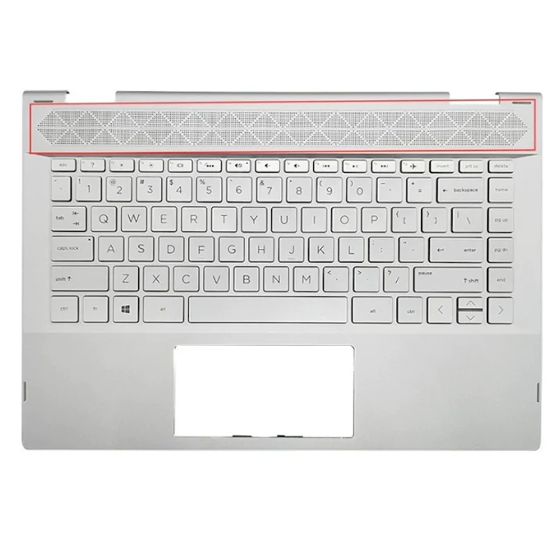 

Клавиатура с упором для рук и подсветкой для HP Pavilion X360 14-CD 14-CD1055CL серебристого цвета