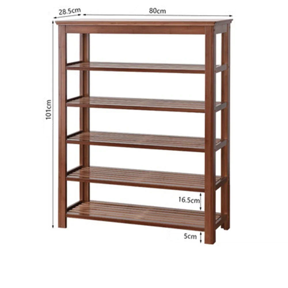 Six Story Shoe Rack Indoor Furniture Economical And Good Looking Solid Wood Simple Dustproof Bamboo Shelf