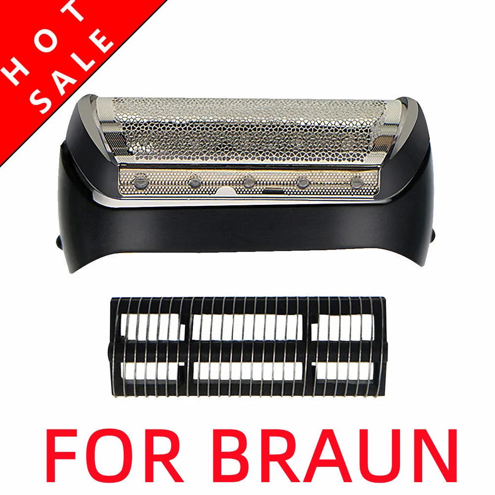 Voor Braun 10B 20B 20S, 1000 Serie, 2000 Serie Z60 5728,5729 2615 Scheren Folie + Cutter Razor Vervanging Hoofd Scheerapparaat Scheermes