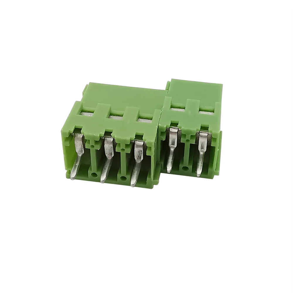 5/10Pcs Grün KF129 PCB Spliceable Schraube Terminal Block Draht Stecker 5,08mm Picth 2Pin 3Pin Gerade Pin 300V Splice Terminal