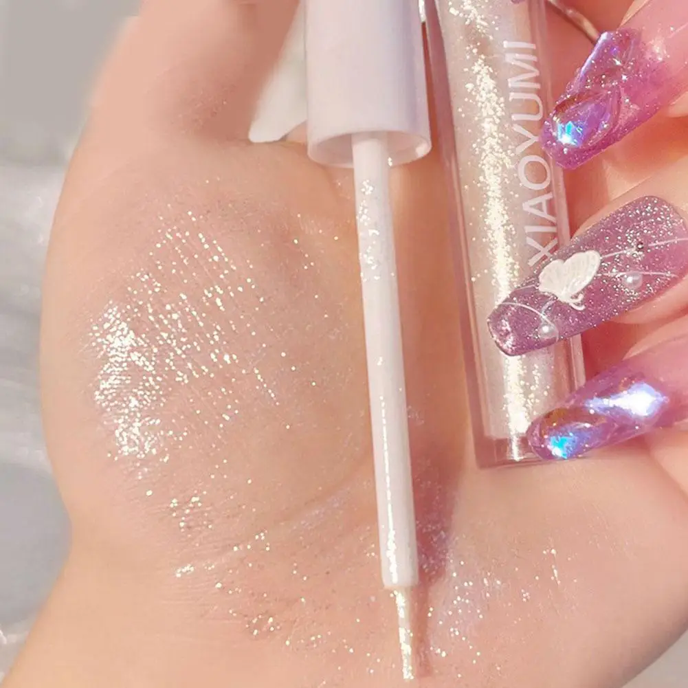 Cień do powiek w płynie połyskujący brokat wodoodporny eyeliner połyskujący cień do powiek Party makijaż oczu Eyeliner przybory kosmetyczne C5J9