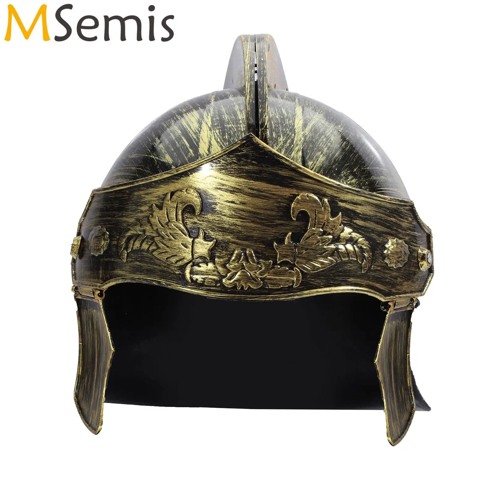 

Medieval Roman Warrior Knight Plastic Helmet Spartan Gladiator Vintage Cosplay Costume Helmet Halloween Spartan Warrior Costume