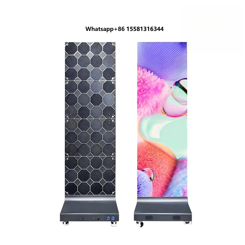 Vertical Pulley Commercial Outdoor LED Display Screen-Digital Poster with CMS Animation & Text for Retail Store Shopping Mall