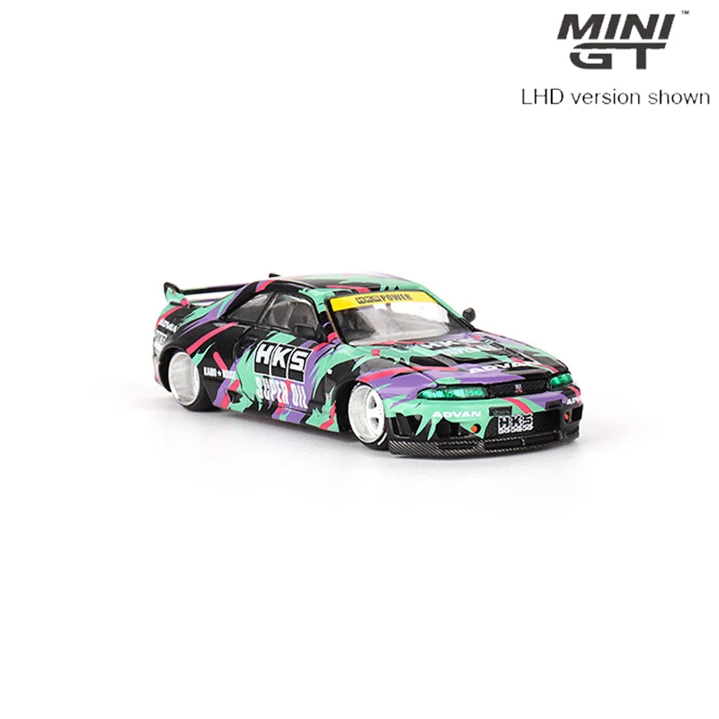 

Mini Gt 1:64 Skyline Gt-R R33 Miniature Model Car Mode#129 Alloy Car Figure Collection Desk Decoration Customize Birthday Gifts