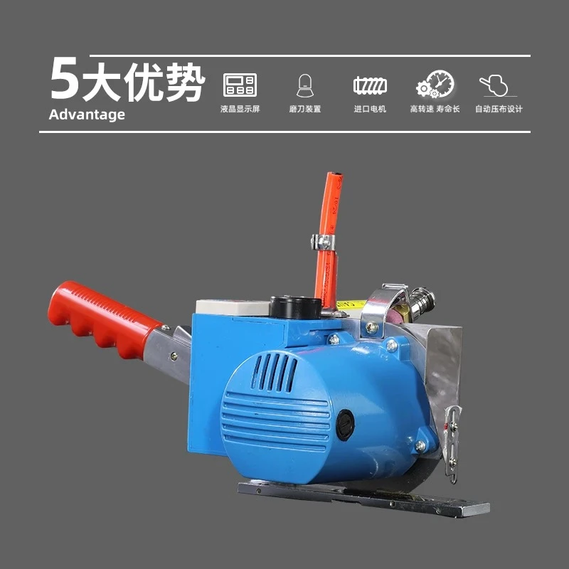 Garment Factory Rail Cloth End Cutting Machine High Speed Electric Round Knife Delay Function Length Rail