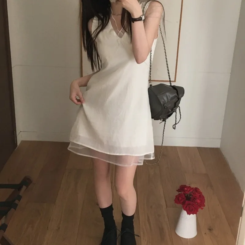 Dr – gilet d'été Chic en dentelle pour femmes, robe Svel v-ne, mi-longue, t-shirt amincissant, jupe de trajet, pièce unique