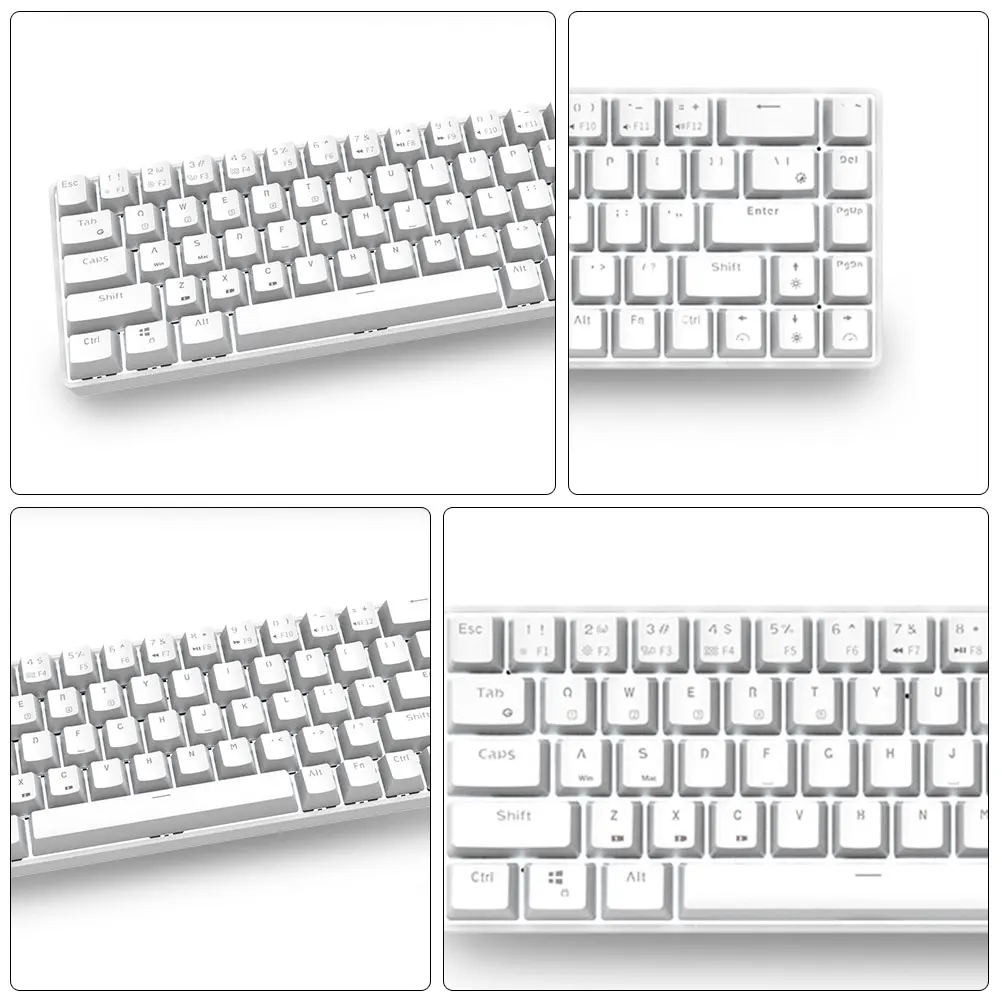 

1pc Dual-Mode Mechanical Wired Game Office Home 1000Mah 5 Devices Connection Durable Computer Keyboard Gamer