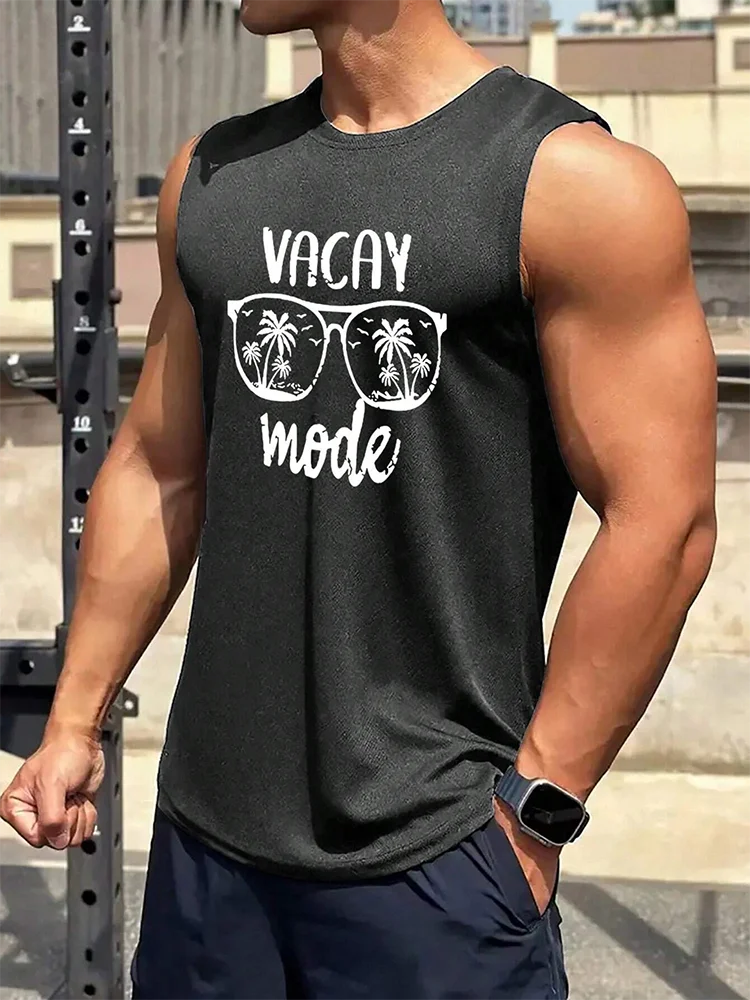 Summer daily casual street men\'s fashion Tank top exercise fitness men\'s Tank top outdoor sport men\'s sleeveless T-shirt 3D prin