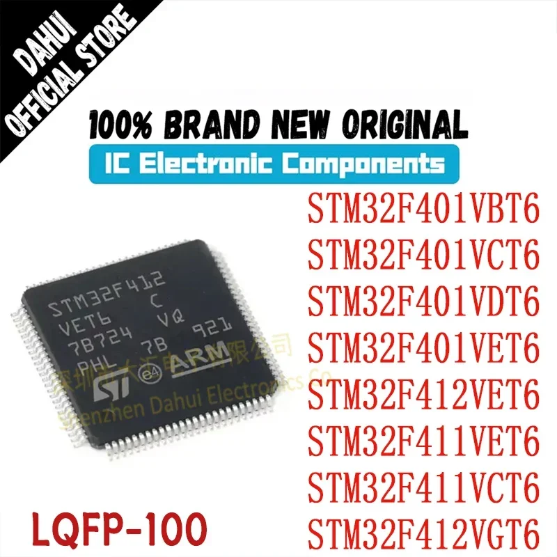 

STM32F401VBT6 STM32F401VCT6 STM32F401VDT6 STM32F401VET6 STM32F411VCT6 STM32F411VET6 STM32F412VET6 STM32F412VGT6 IC Chip LQFP100