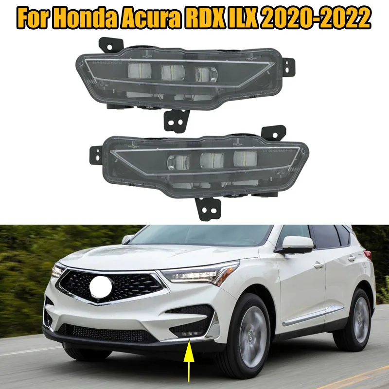 LED Daytime Running Light Fog Light Driving Lamps DRL Driving Light Car Accessories For Honda Acura RDX ILX 2019 2020 2021 2022