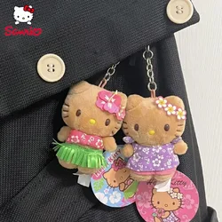 Nowy Sanrio Hello Kitty czarna skórka Bikini pluszowy wypełniacz piękny brelok do kluczy siostry kwiat prezent urodzinowy dla dziewczynek