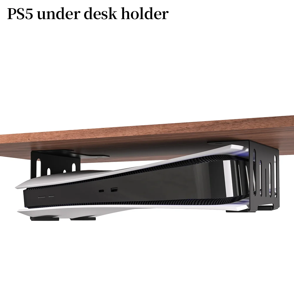 Soporte debajo del escritorio para PS5, soporte de Metal, soporte de montaje sigiloso Horizontal, adecuado para disco PS5 y consola Digital Edsion