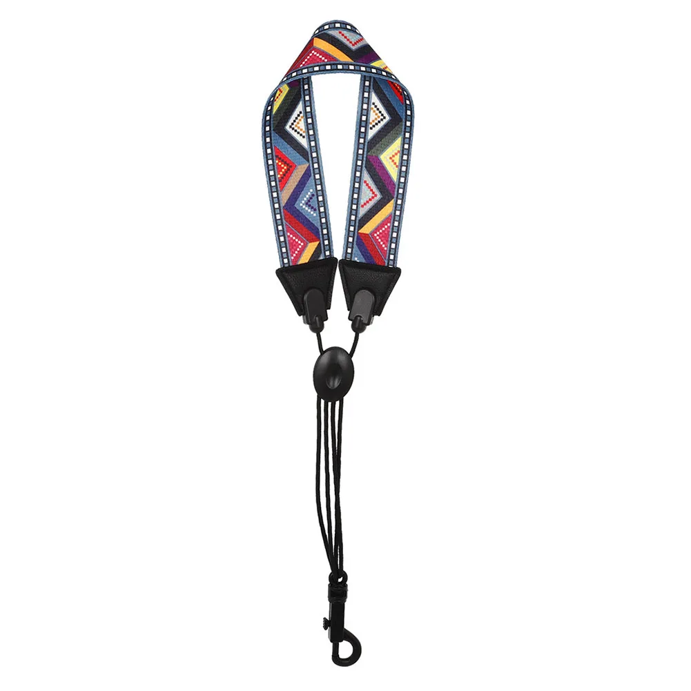 الآلات الموسيقية ساكس حزام الرقبة حزام قابل للتعديل مريح سميك ل ساكس باس الكلارينيت متعدد الألوان لينة مبطن حزام #2