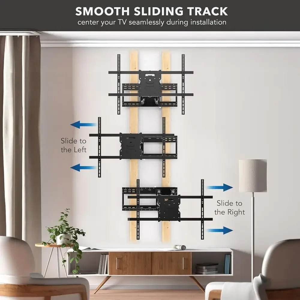Heavy-Duty Dual Arm TV Wall Mount for 100-110 TVs, 60-110 Screen, 275 lbs Capacity, 39 Extension, VESA 100x100-800x600, 16-24 St