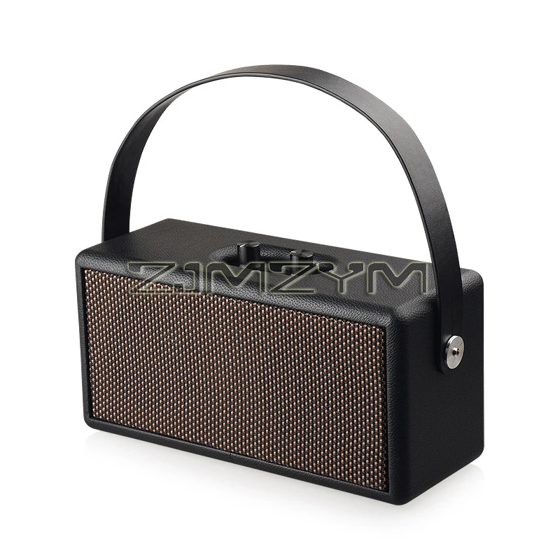 

Portable Hand-held Vintage Wood Bluetooth-compatible Speaker Wireless Speaker Stereo Hi-Fi Soundbar 3.5mm Audio Input