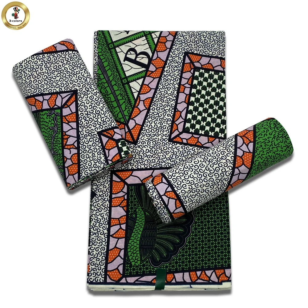 New Arrival High Quality Original 100% Cotton Wax Print Guaranteed Veritable Ankara African Real Wax Fabric Soft Pagne for Dress