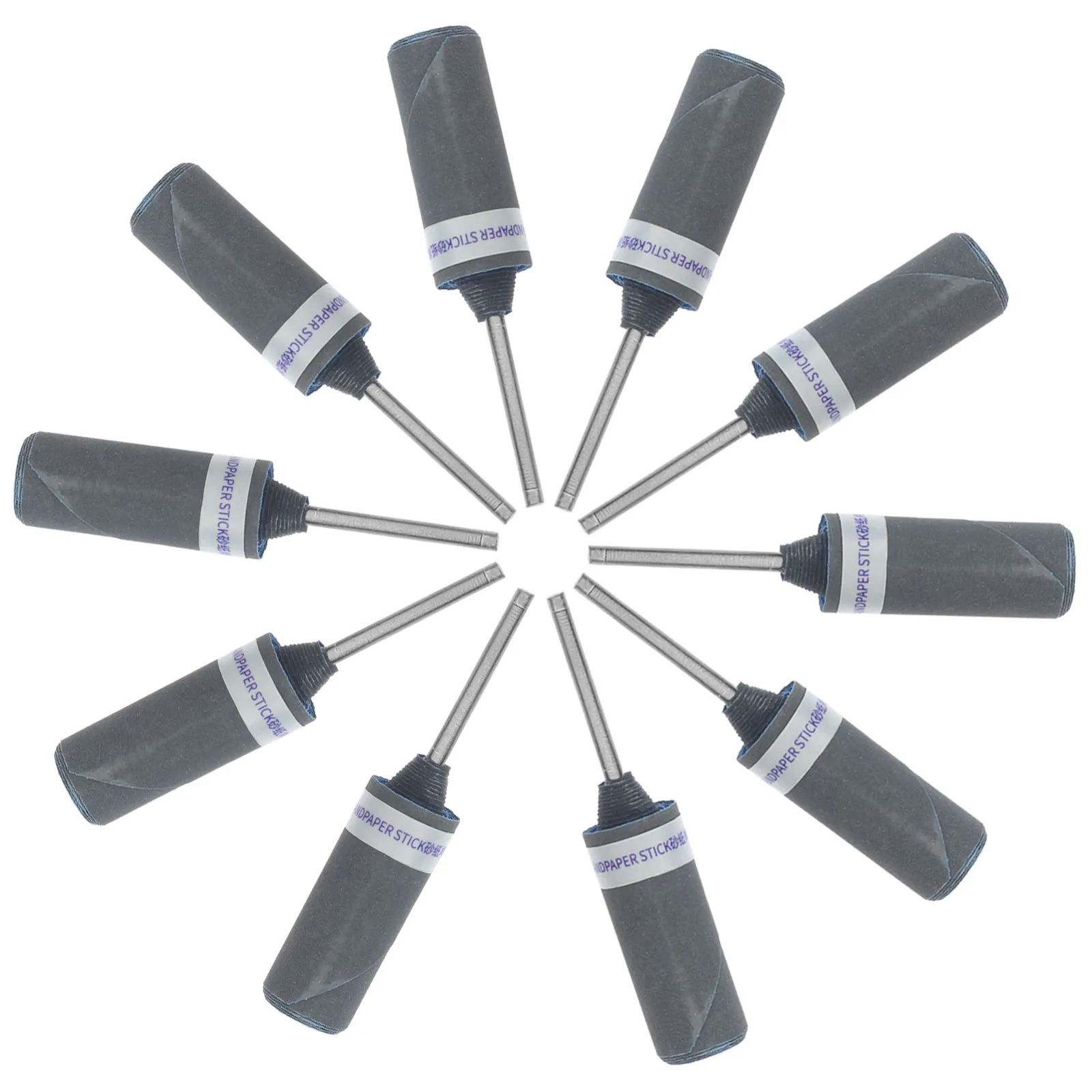 

10pcs Sandpaper Sanding Stick Jewelry Polisher Rotary Tool Accessory Kit Polishing Head Grinding Abrasive Tools Metal Surface