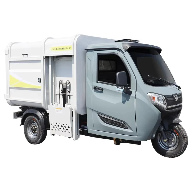 Truk Sampah Samping Sepeda Roda Tiga Pemuatan Samping Roda Tiga