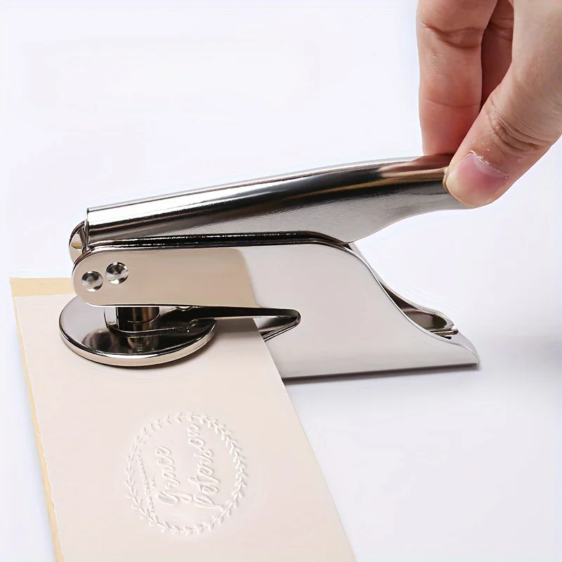 Embosser Stamp Customized Private Logo Customization Library Book Invitation Wedding Embossing Stamp Company Card Seals DIY
