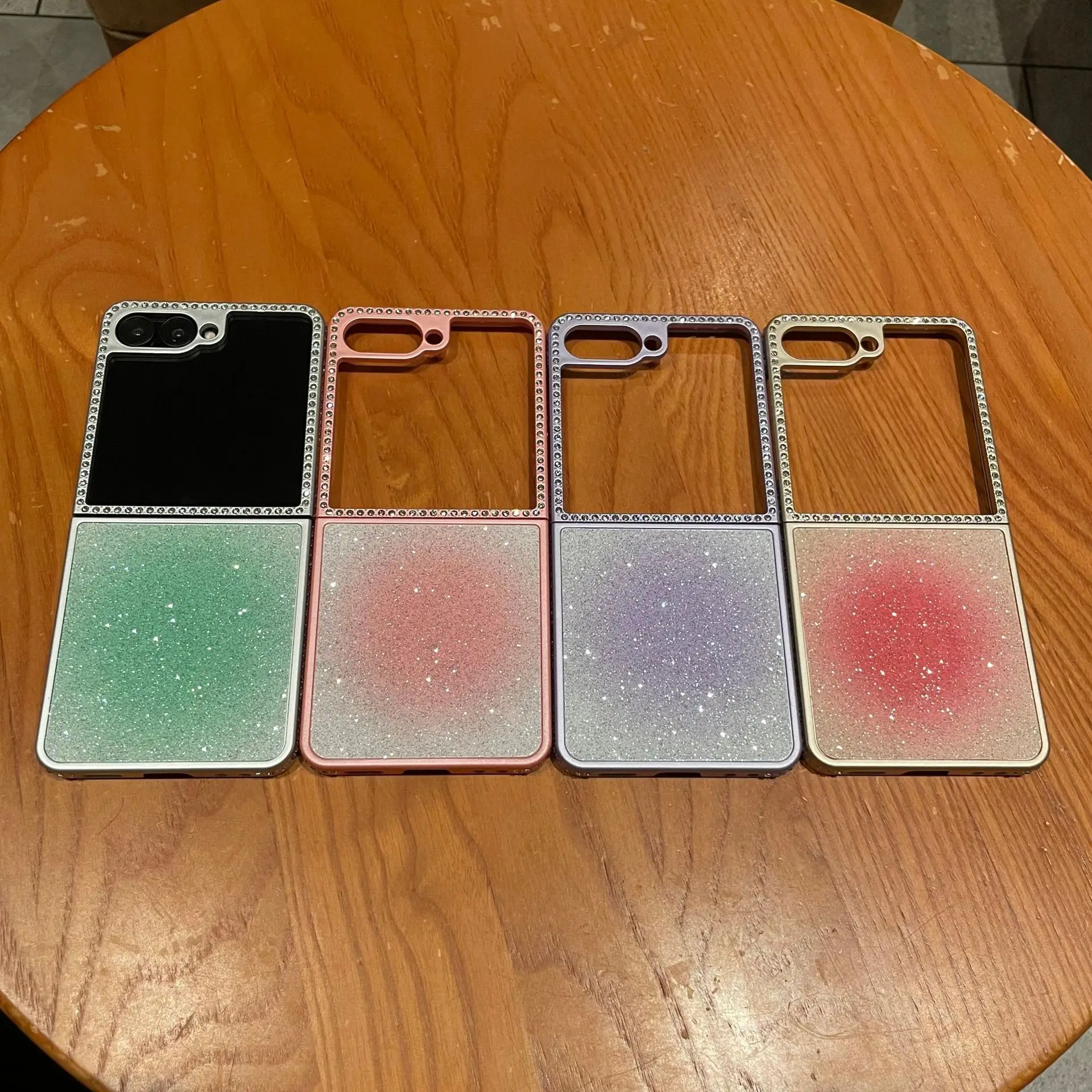 Creative Sparkling Gradient for Samsung Galaxy Z Flip 8 7 6 5 Protective Back Cover for ZFlip8 ZFlip6 ZFlip7 Case Shell