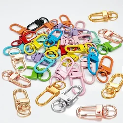 10Pcs/Lot Colorful Alloy Snap Lobster Clasp Hooks Keychain Findings for DIY Jewelry Making Key Ring Accessories Wholesale