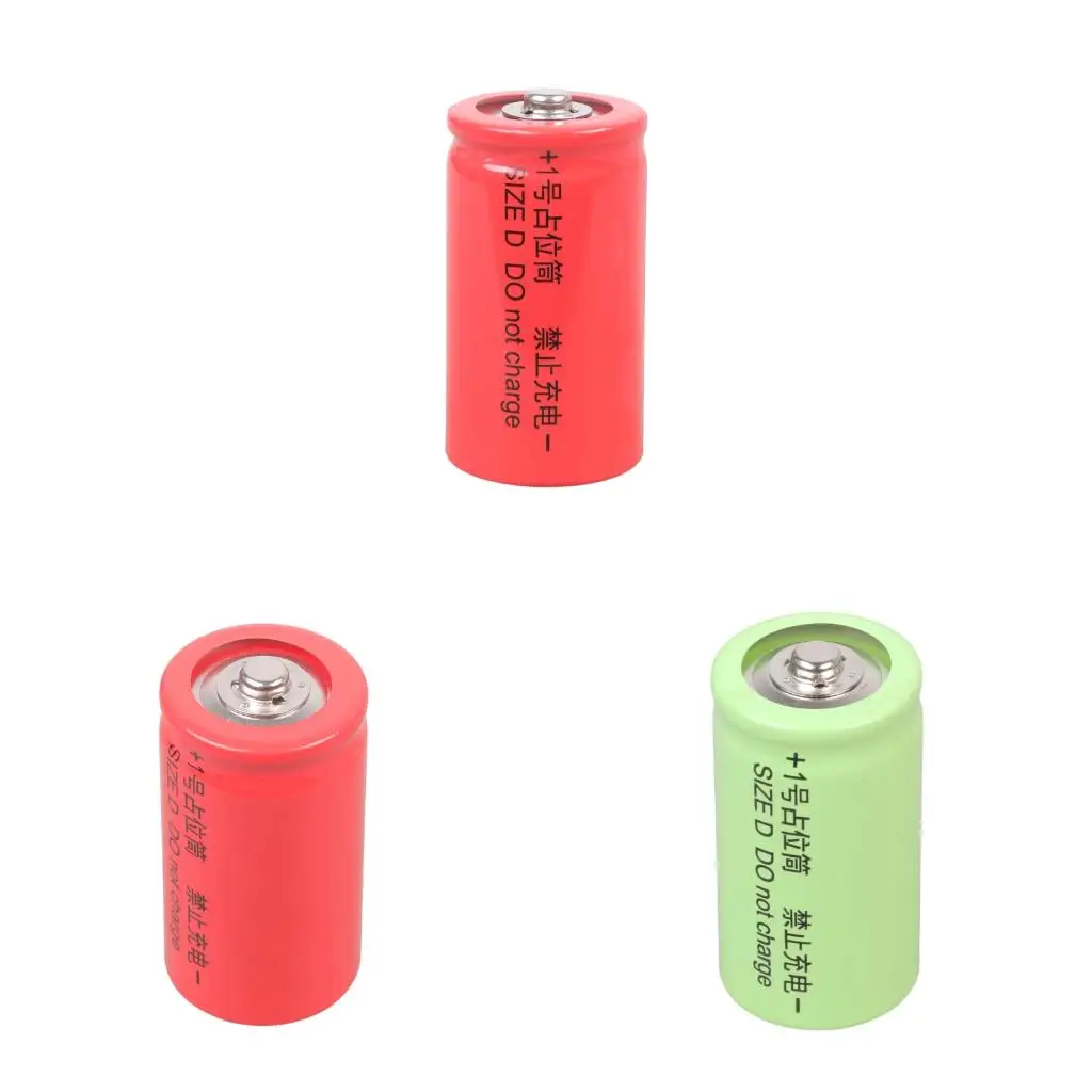  Fake LR20 D Size Battery Holder Fake Battery Housing Case Shell Placeholder Cylinder Conductor Welding Accessories