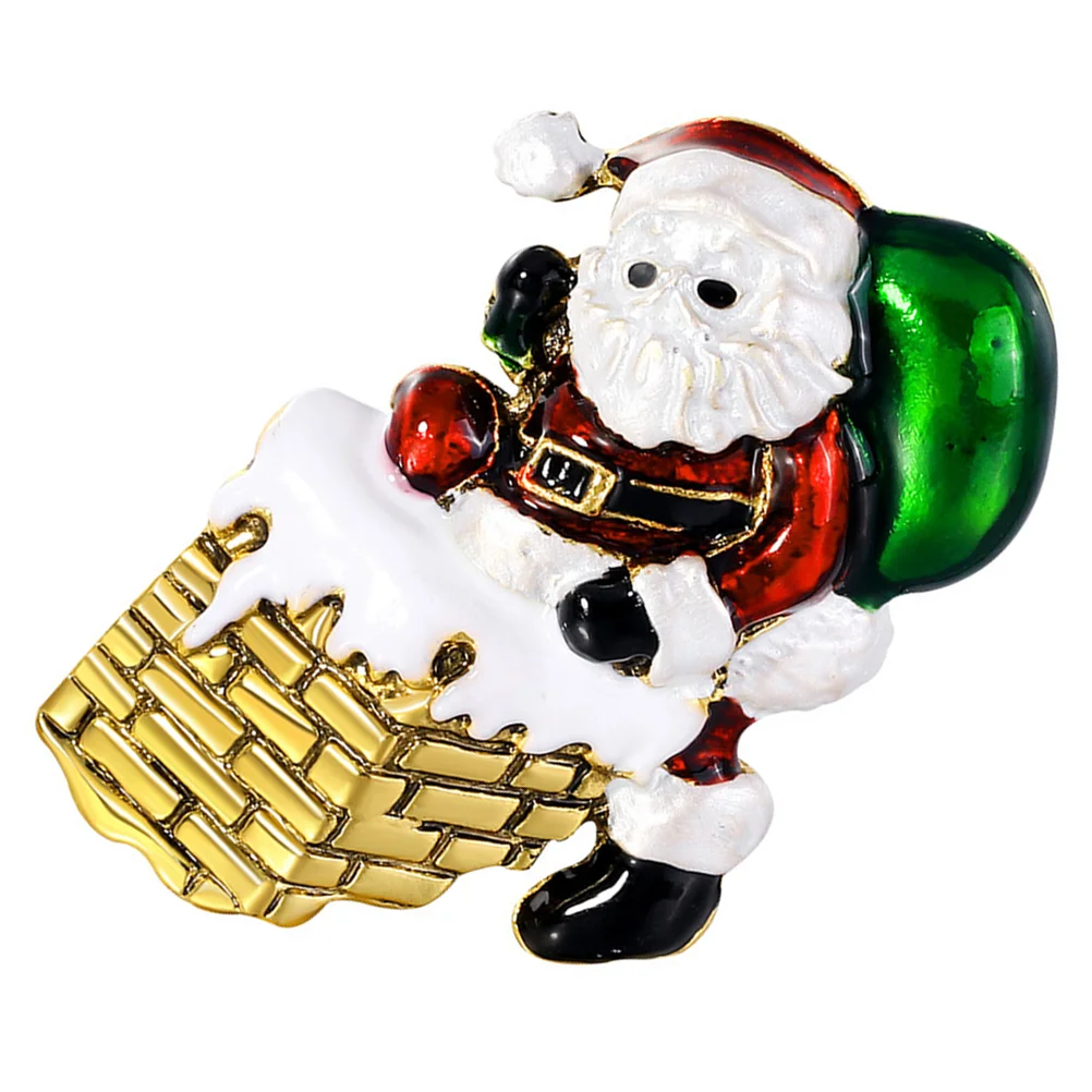 

Clothing Santa Corsage Christmas Tree Brooch Wreath Alloy Cartoon Xmas Accessory