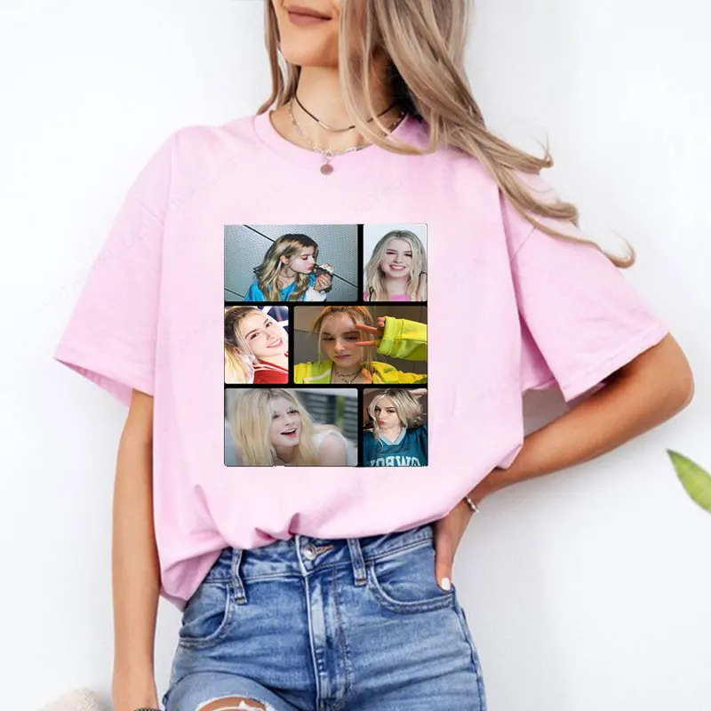 K-pop vcha camisas de algodão o pescoço venda quente coreano roupas populares kg kendall keylee camila estética gráfico impresso t camisas