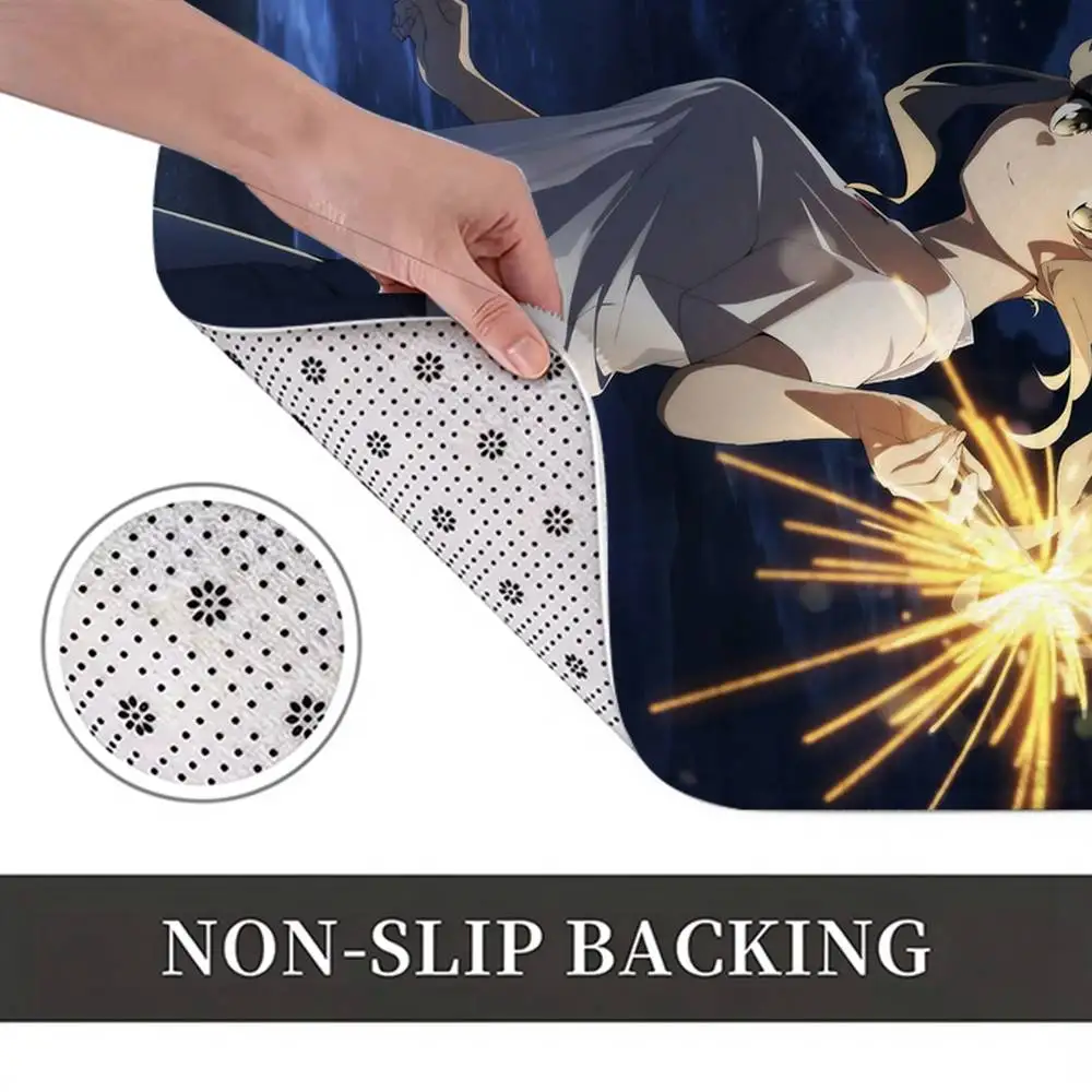 Bunny Girl Senpai M-Mai S-Sakurajima Home Decor Short Plush Floor Mat, Non-Slip & Easy to Clean for Multi Doorways