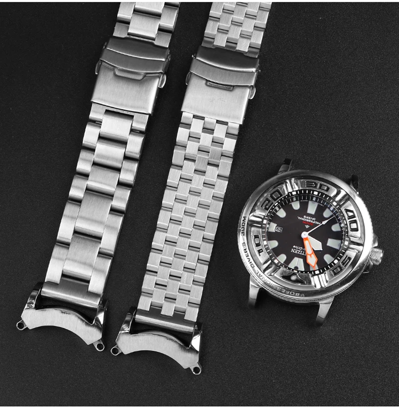 For Citizen BJ8050-08E more style Watch Strap Stainless steel Lugs Connection Head Modified Watchband Little Monster Bracelet