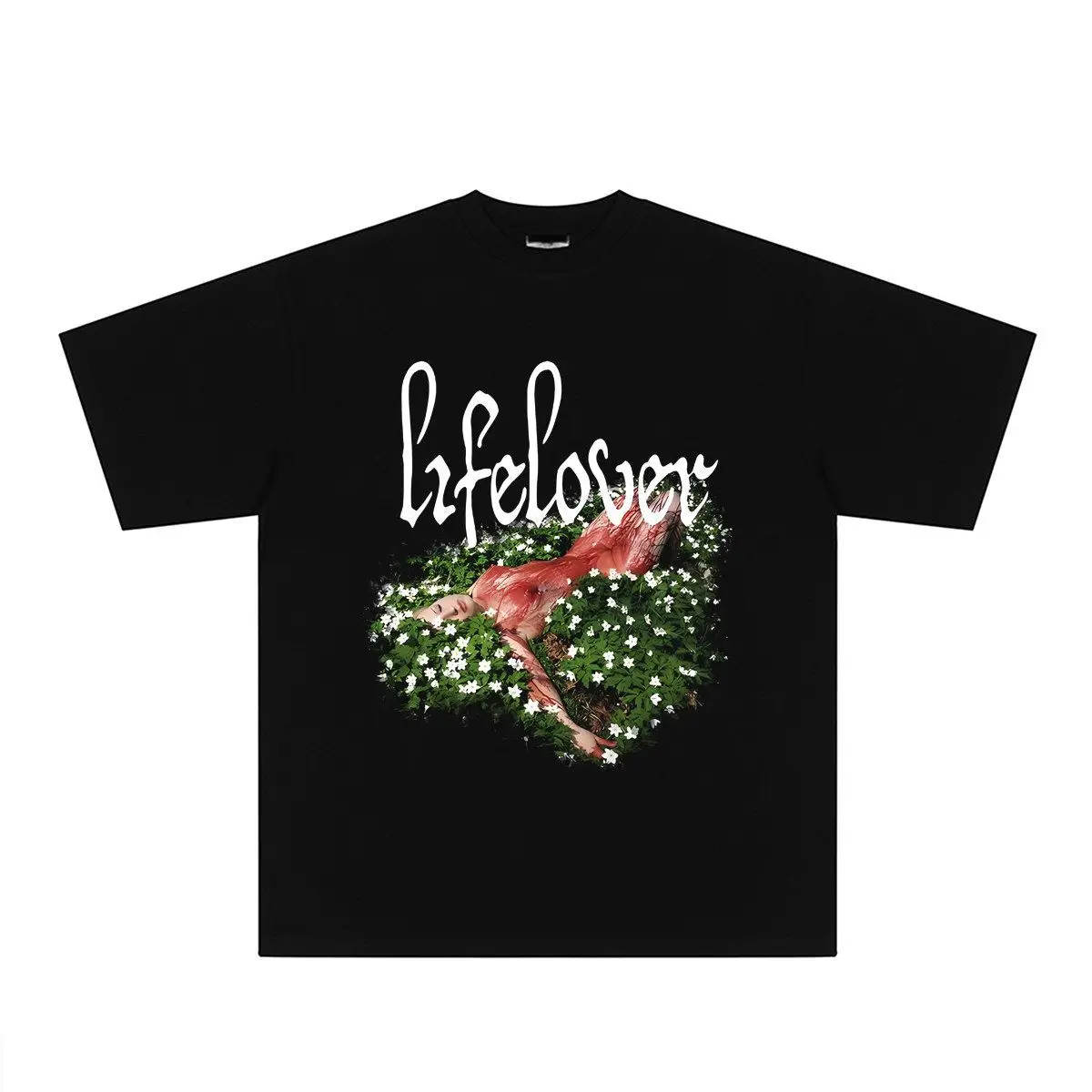 Lifelover Surrounding T-Shirt - Swedish Depressive Black Metal Band Short Sleeve Pure Cotton Loose Fit