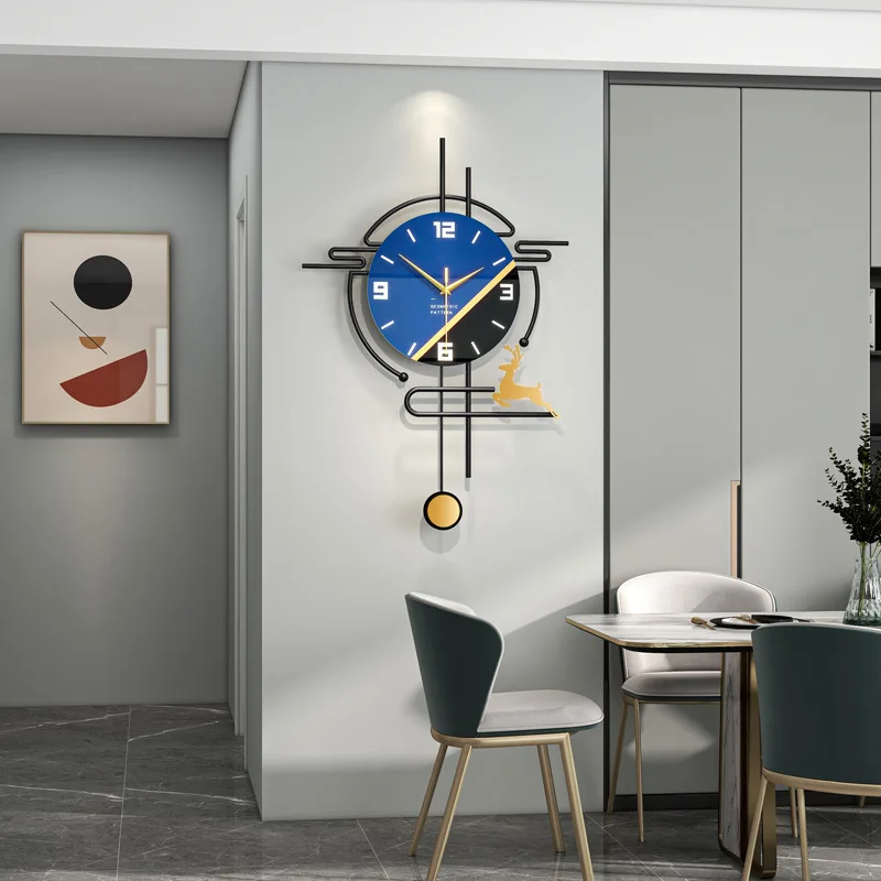 

Настенные часы, роскошные модные часы для украшения гостиной, настенные подвесные домашние креативные часы, скандинавская простота