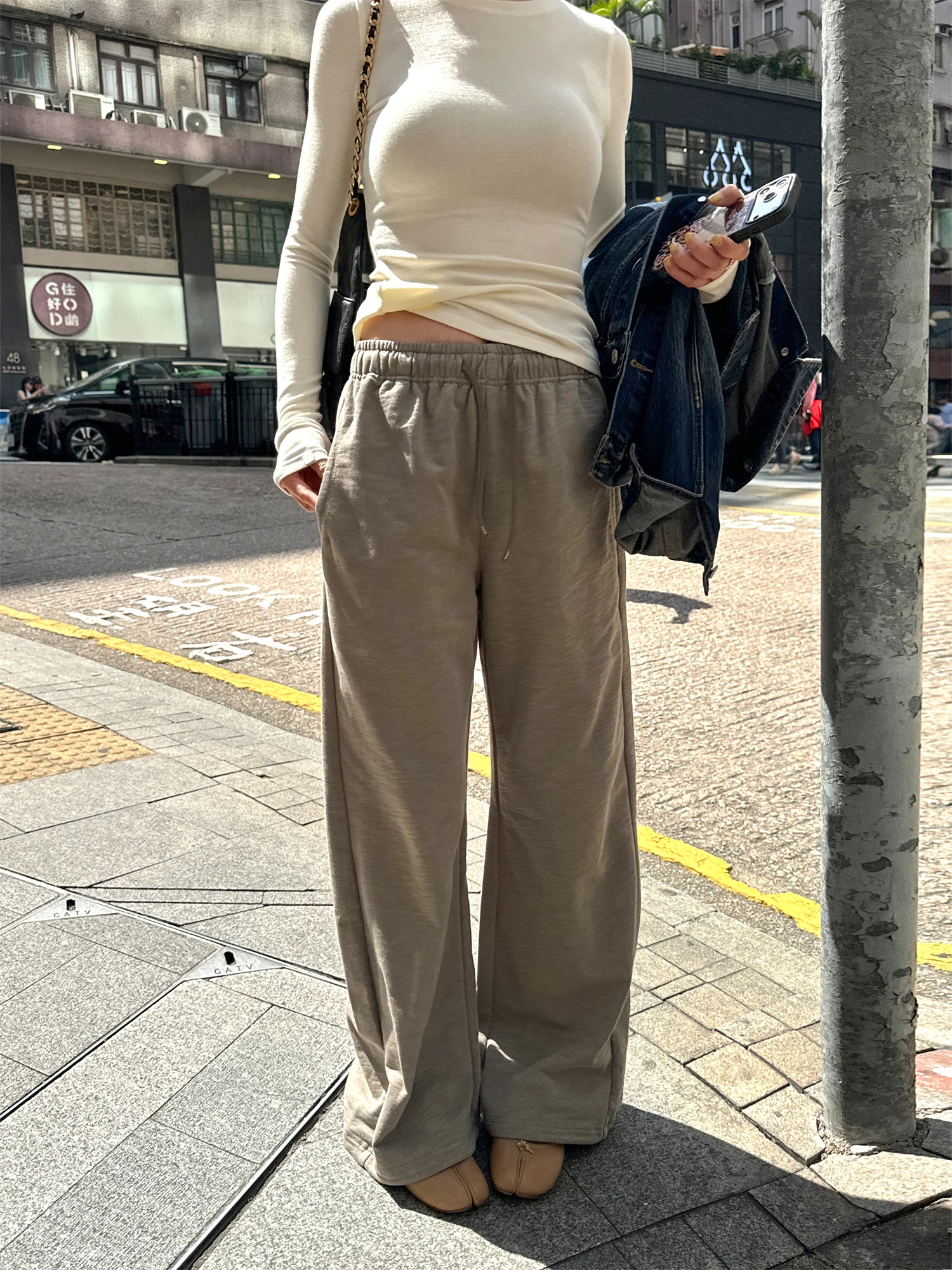 

Свободные прямые хлопковые спортивные брюки для женщин, повседневные брюки в пол, очень удобные, весна-лето, новый корейский стиль