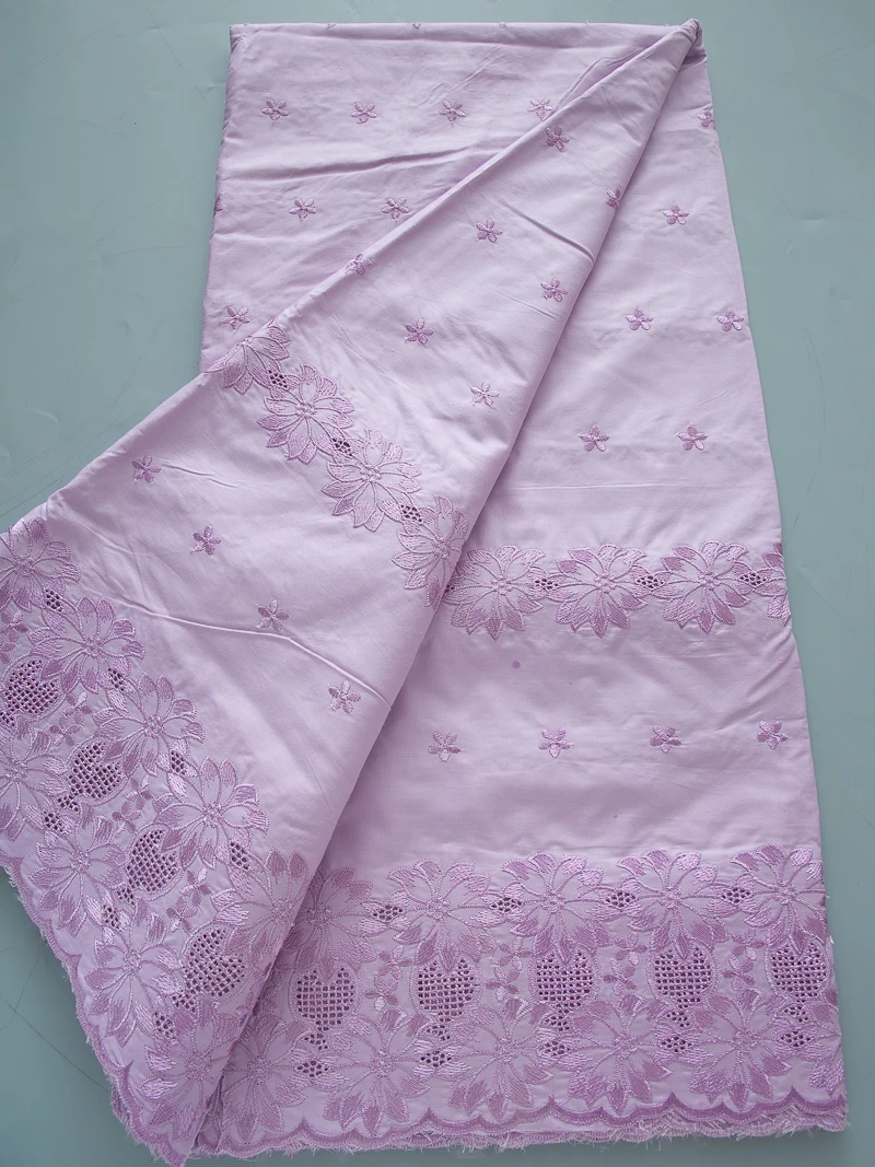 

African Dry Cotton Swiss Voile Lace Fabric Embroidered 5 Yards Nigerian Lace Fabric 2025 High Quality For Bridal & Home Decor​