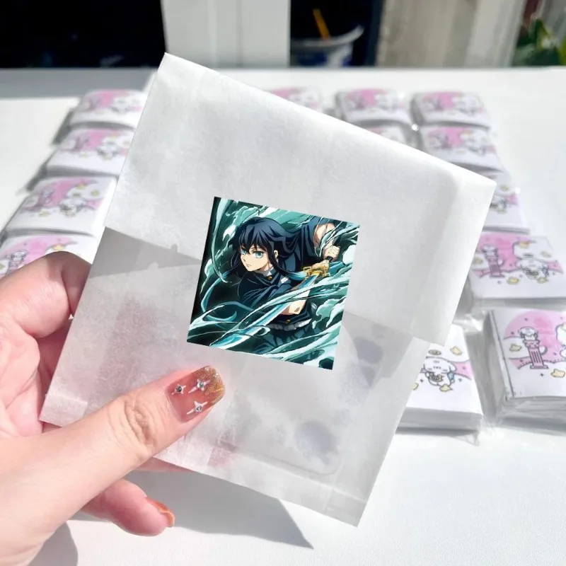 500pcs Demon Slayer Creative Anime Peripheral Cute Roll Stickers DIY Decoration Handbook Notebook Decoration Stickers Wholesale