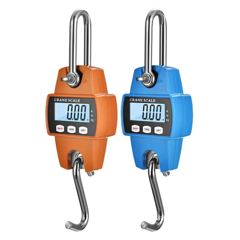 Crane Scale 200kg/100g 300kg/50g 500kg/100 LCD Luggage Scale Heavy Duty Hanging Hook Scales Portable Stainless Steel