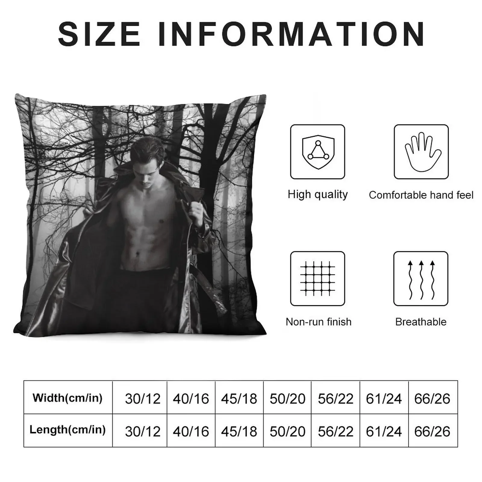 Bill Skarsgard - Prince of Darkness Throw Pillow Pillowcase Cushion anime girl Decorative Cushions pillow