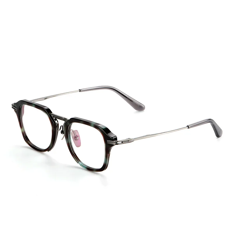 Pure titanium glasses frame retro plate glasses frame big face men business square frame plate glasses frame