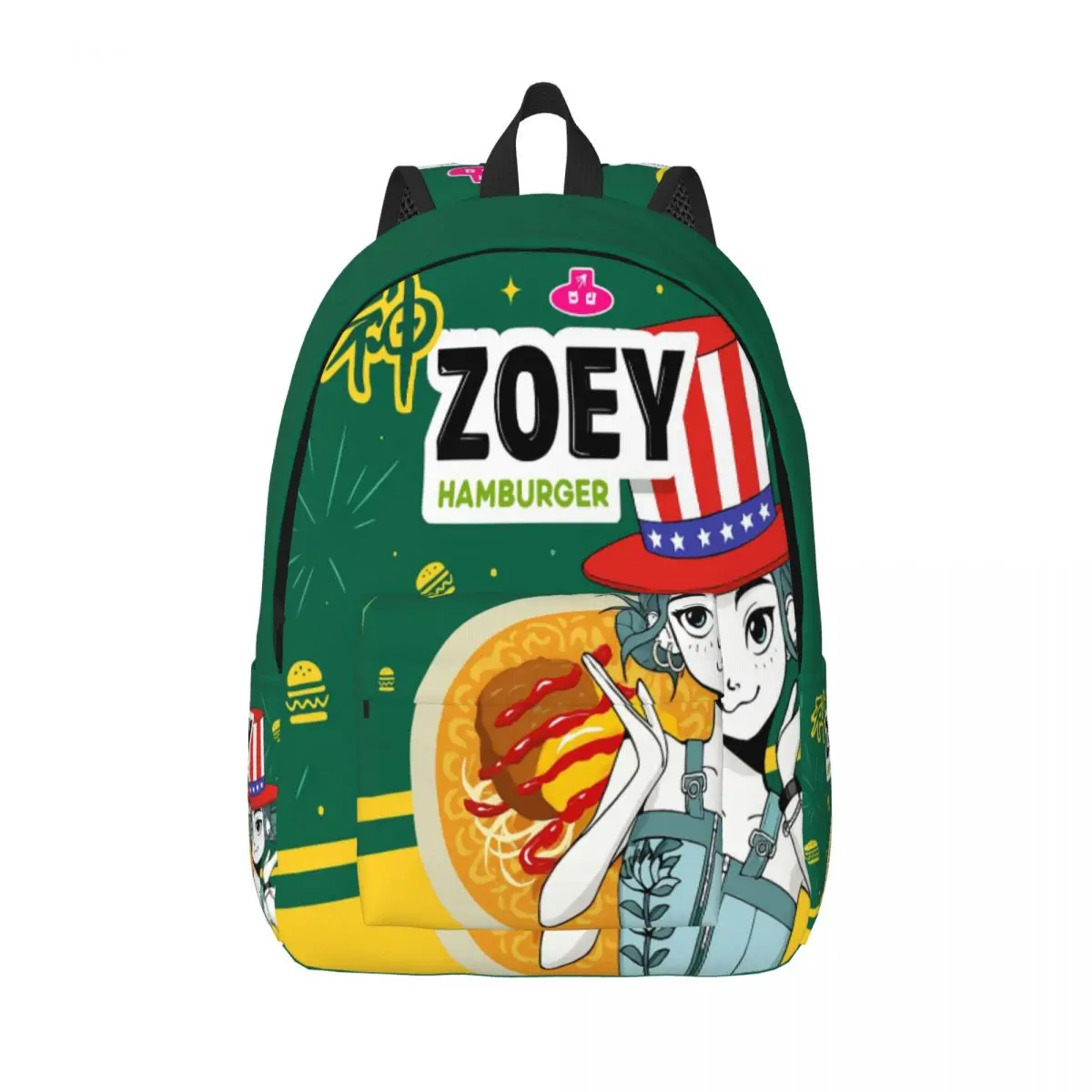 

Kpop Demon Hunters Ramen Zoey повседневный рюкзак прочный школьный рабочий рюкзак для мужчин и женщин сумка через плечо для колледжа