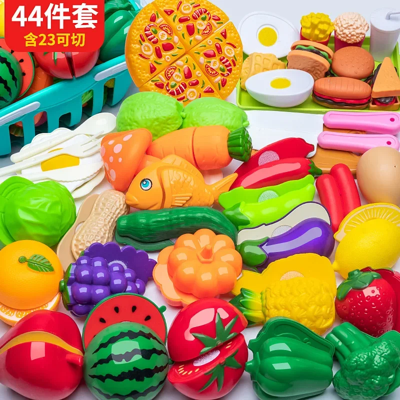 Pretend Play Toys Kitchen Fruit Cutlery Toy Baby's Recognition Simulated Apple Color Children DIY Creative Gift