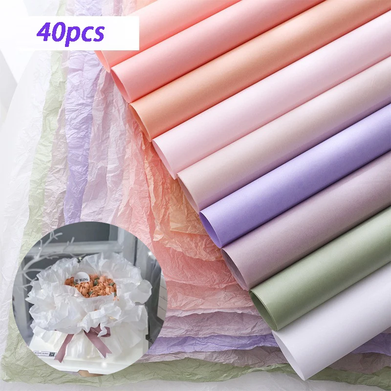 

40 шт. 50*70 см папиросная бумага для букета цветов, упаковка для свадьбы, дня рождения, подарок, цветочная бумага, украшение для дома, вечеринка, хорошее качество