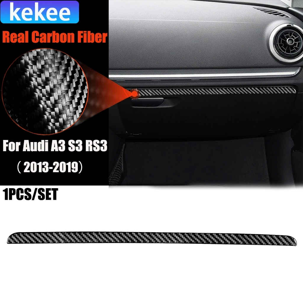 

Автомобильные аксессуары из углеродного волокна, полоска для перчаток, декоративная модифицированная внутренняя отделка, мягкая наклейка для Audi A3 S3 RS3 8V 2013-2019