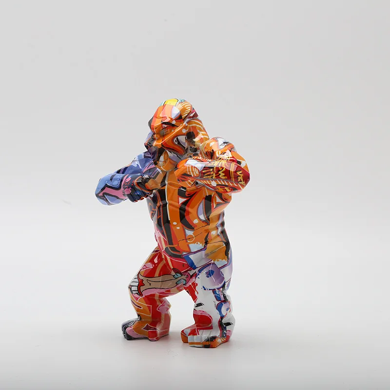 Creative orangutan resin crafts home living room office bedroom desktop soft decoration ornament