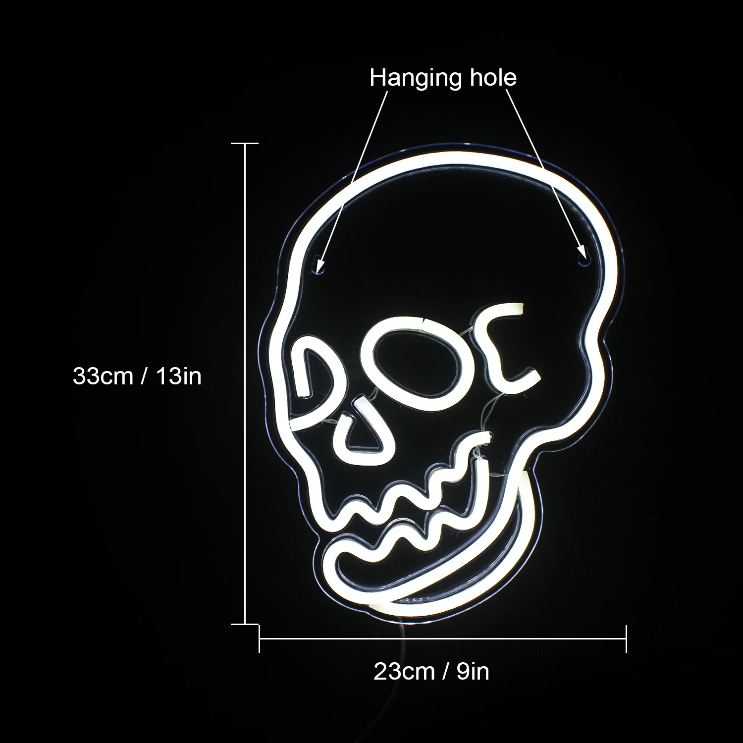 Halloween Skull Design Cool Neon Sign LED Hanging Art Funny USB Switch Lamp For Halloween Bar Club Party Room Wall Decor Light