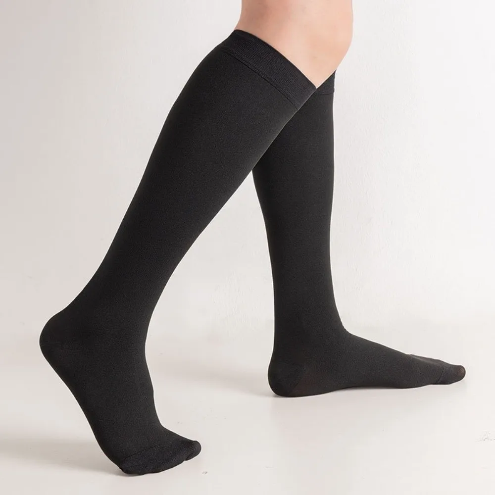 

Peep Toe Pressure Level 2 Varicose Veins Socks Elastic Athletic Recovery 23-32mmHg Compression Socks Black Circulation