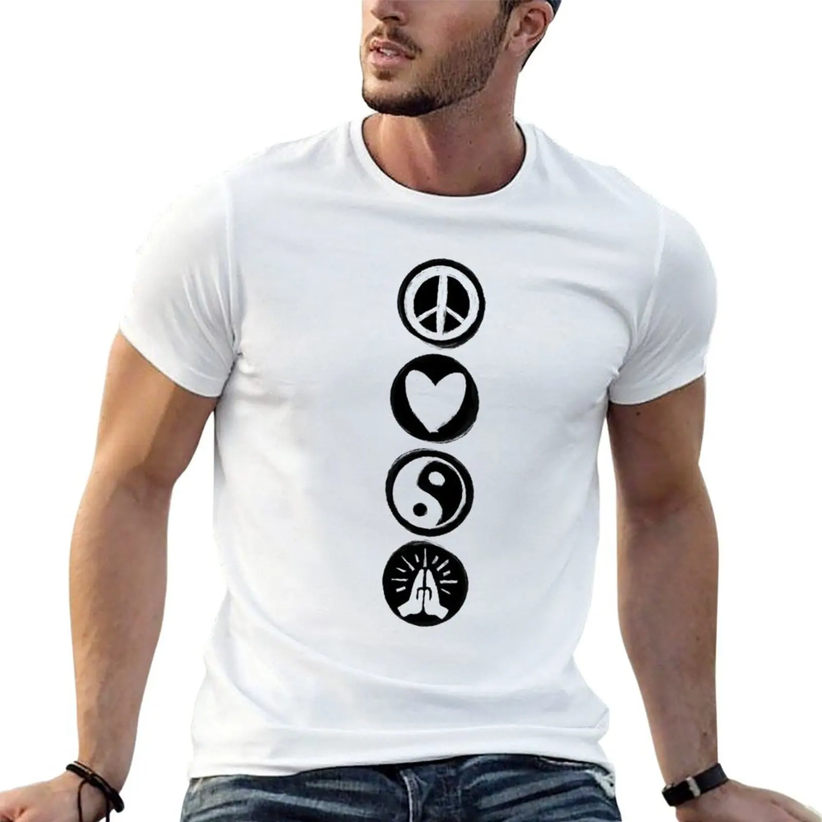 T-shirt Peace, Love, Unity, Respect PLUR Vibes, t-shirt décontracté à motif imprimé
