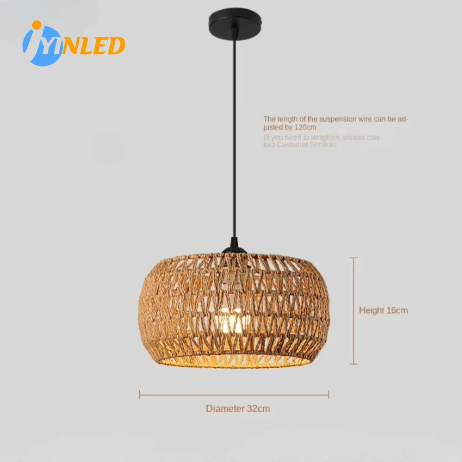 Bohemian Rattan Charm pendant Light-Rustic bamboo wicker Woven e27 Ceiling light source for Kitchen Dining Room&Bedroom Ambiance